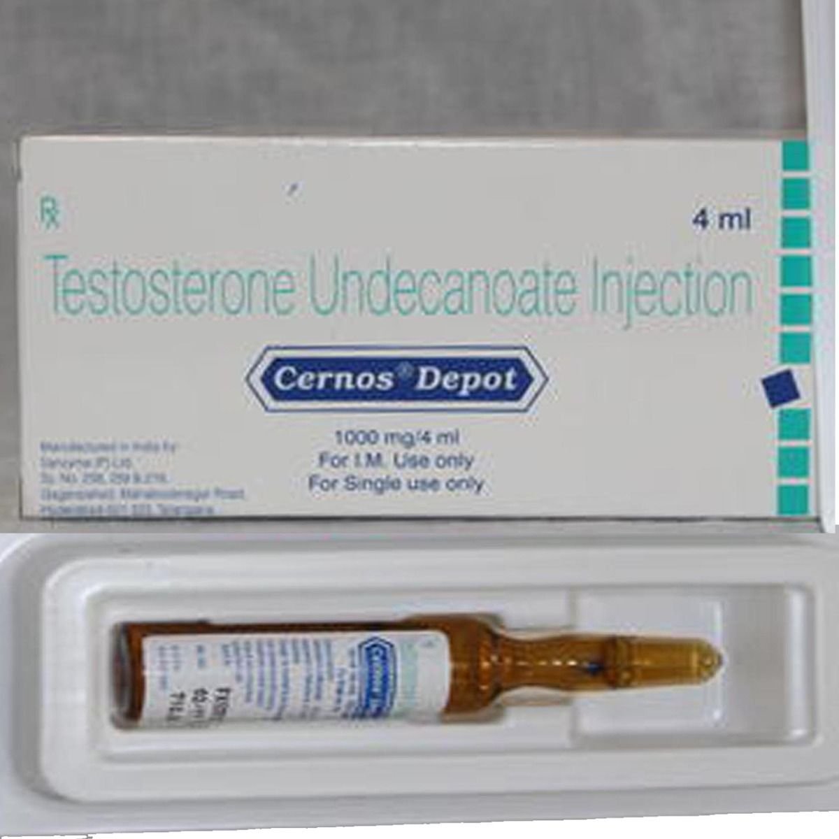 Cernos Depot 1000mg/ 4ml: Low Testosterone Therapy